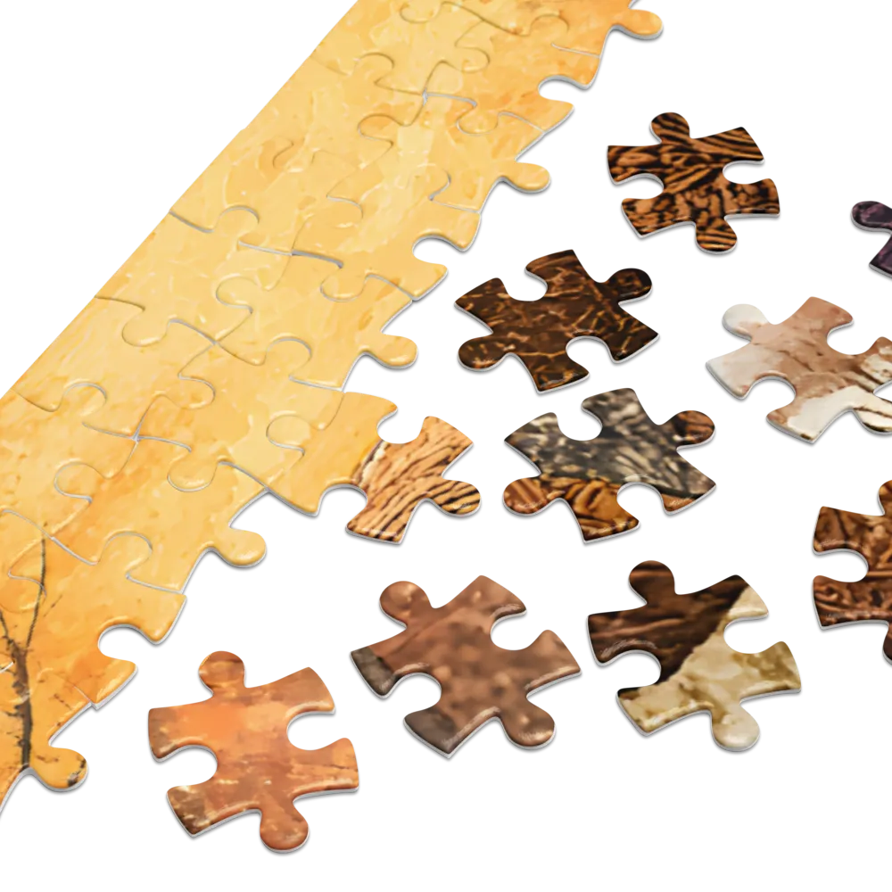 Goldener Herbstpfad 
 Puzzle in Metalldose