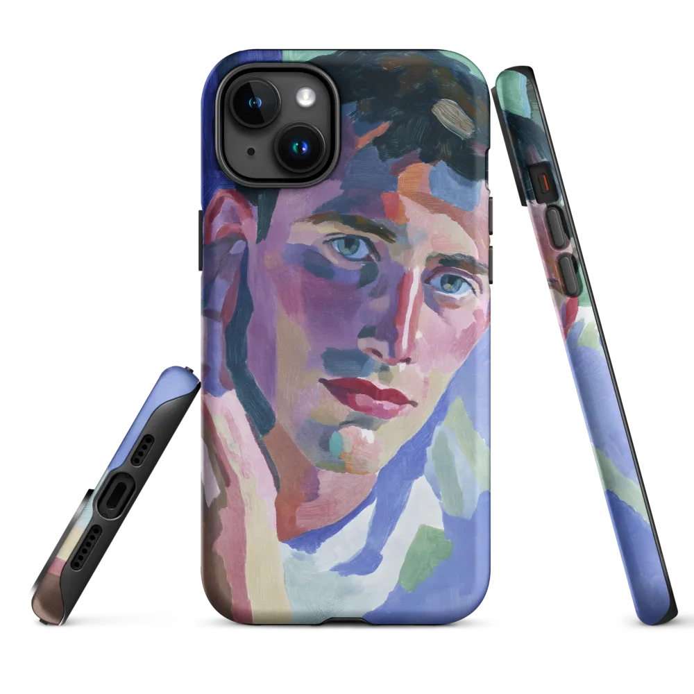 Contemplative Young Man Portrait | Phone Case