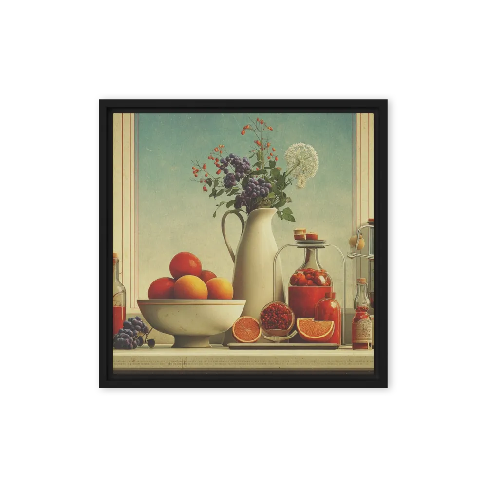 Still Life with Citrus and Botanical Pitcher | Art Print