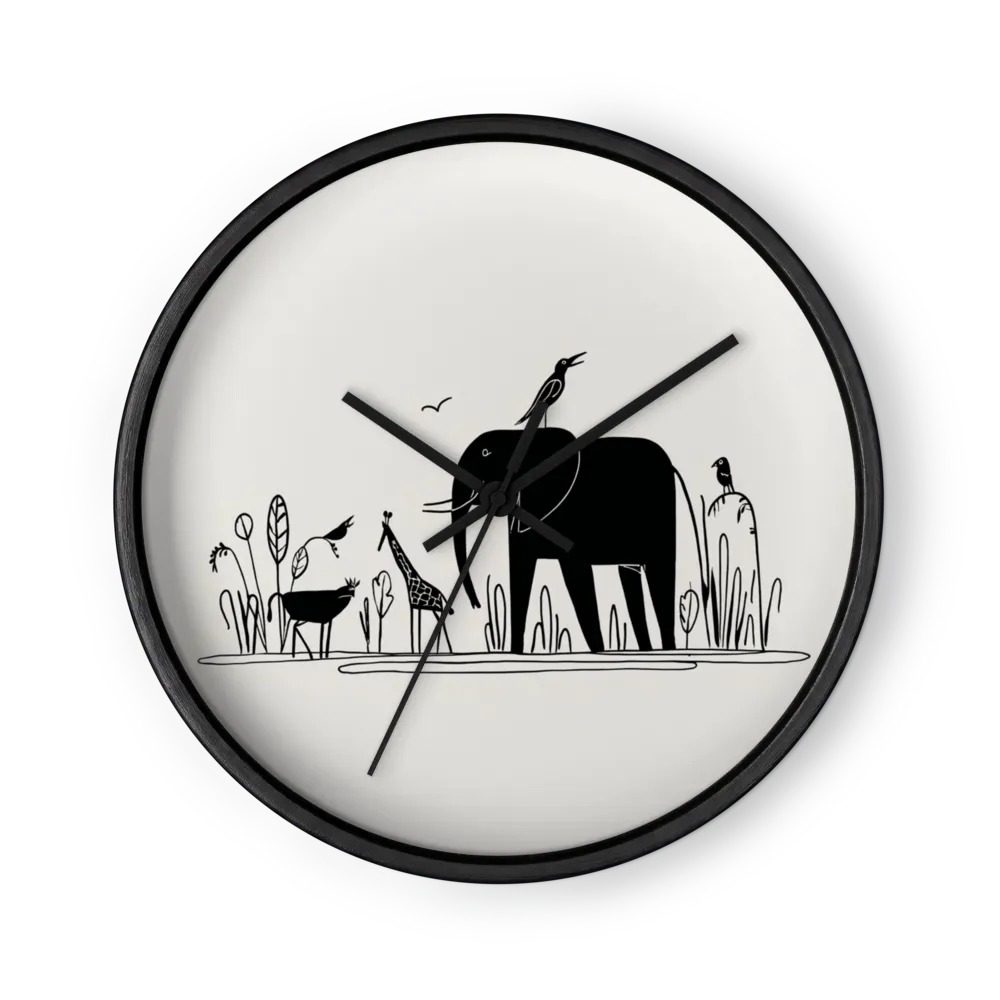 Safari Silhouettes | Wall Clock
