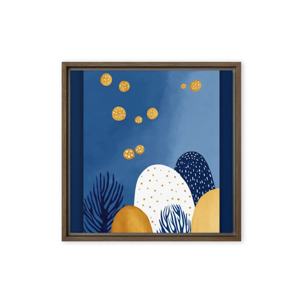 Midnight Coral and Celestial Orbs | Art Print