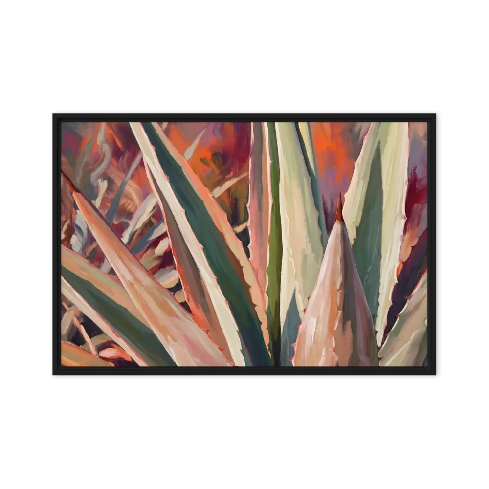 Desert Agave 
 Poster with Red oak Frame | 20″x 30″