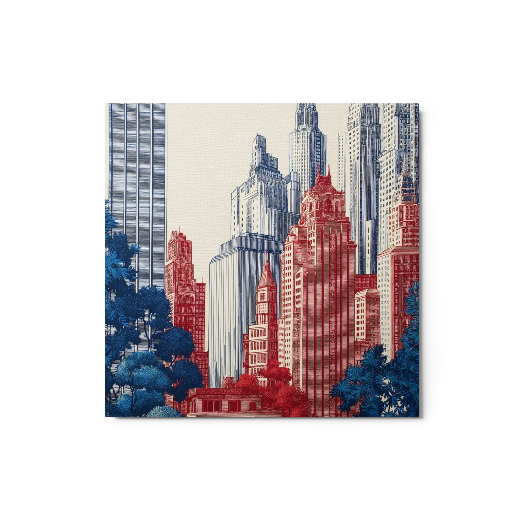 Metropolis in Red and Blue