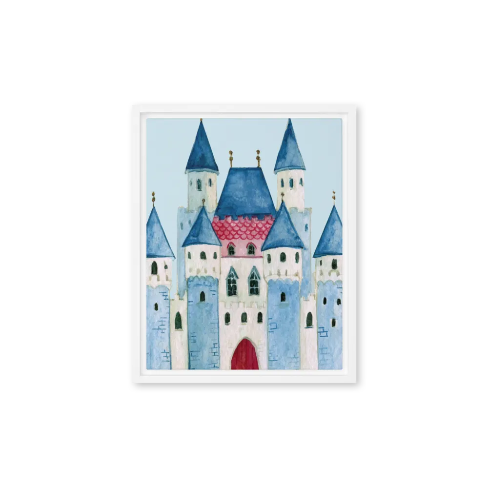 Whimsical Fairytale Castle 
 Poster with Black Frame | 16″x 16″