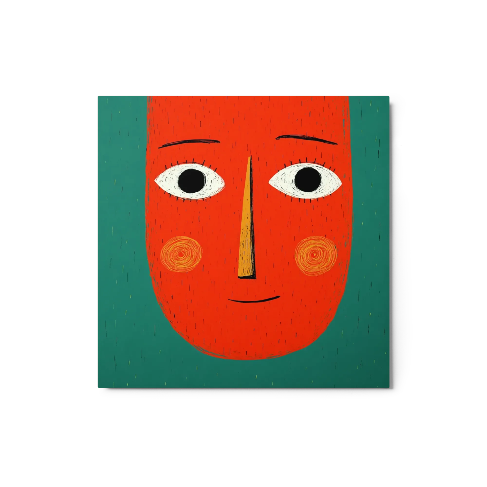 Red Folk Portrait