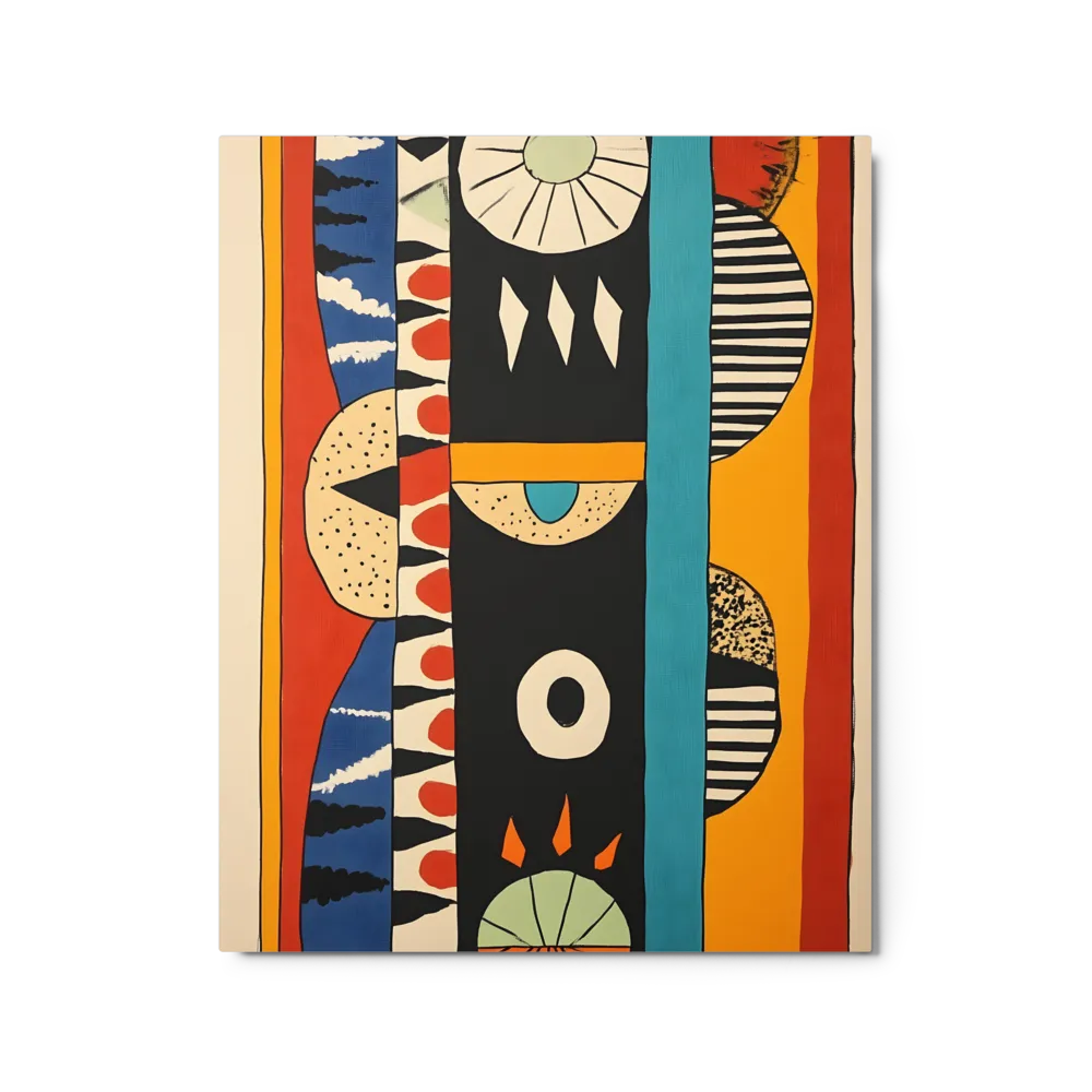 Vivid Tribal Abstraction 
 Canvas with White Frame