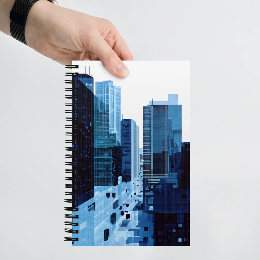 Urban Blue Abstraction 
 Spiral Notebook | 140 pages