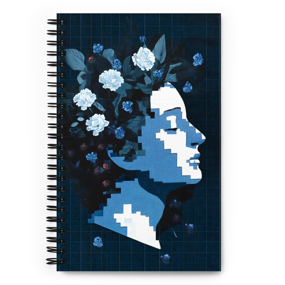 Digital Bloom Portrait 
 Spiral Notebook | 140 pages