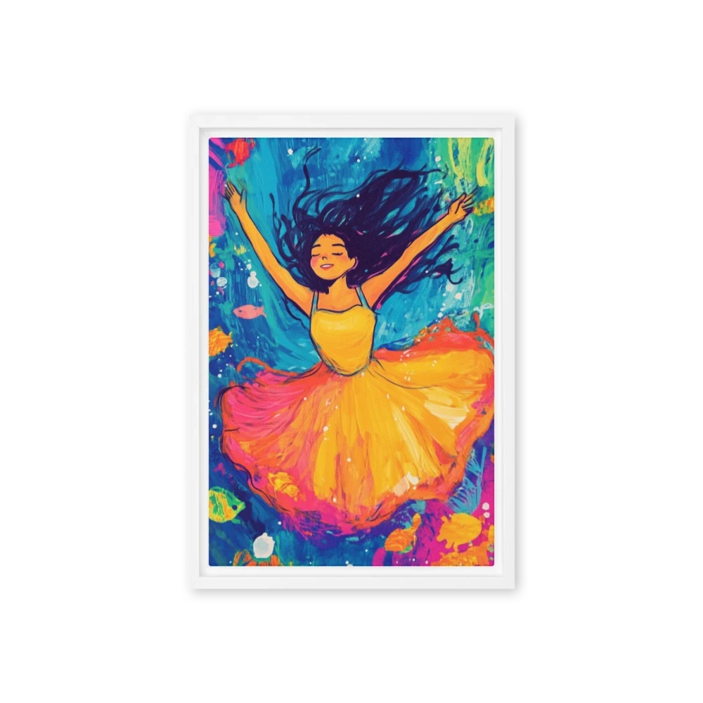 Joyful Girl Underwater Painting