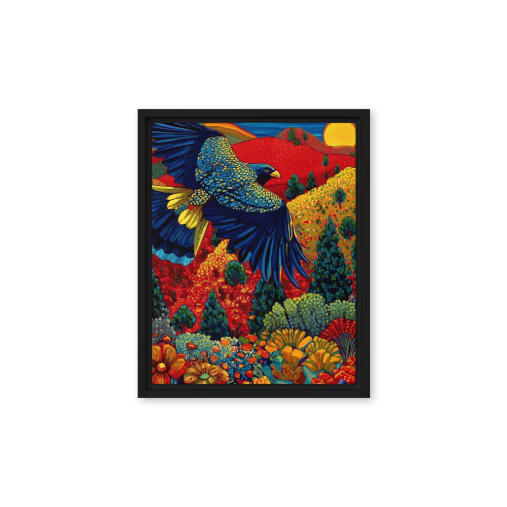 Flight Over the Golden Valley 
 Canvas with Brown Frame