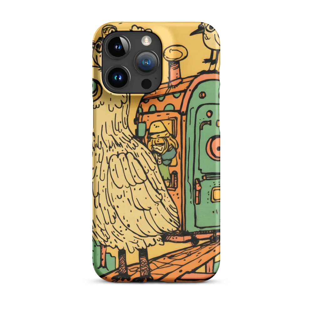 Whimsical Bird Train Illustration | Phone Case