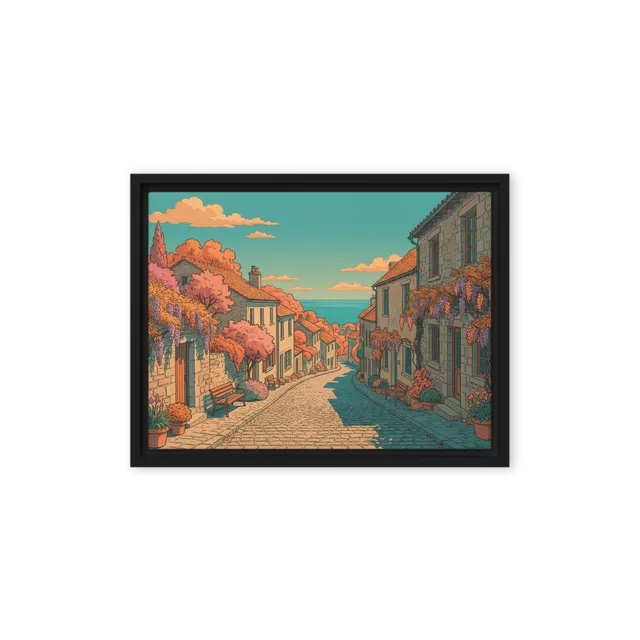 Mediterranean Village Vista | Art Print