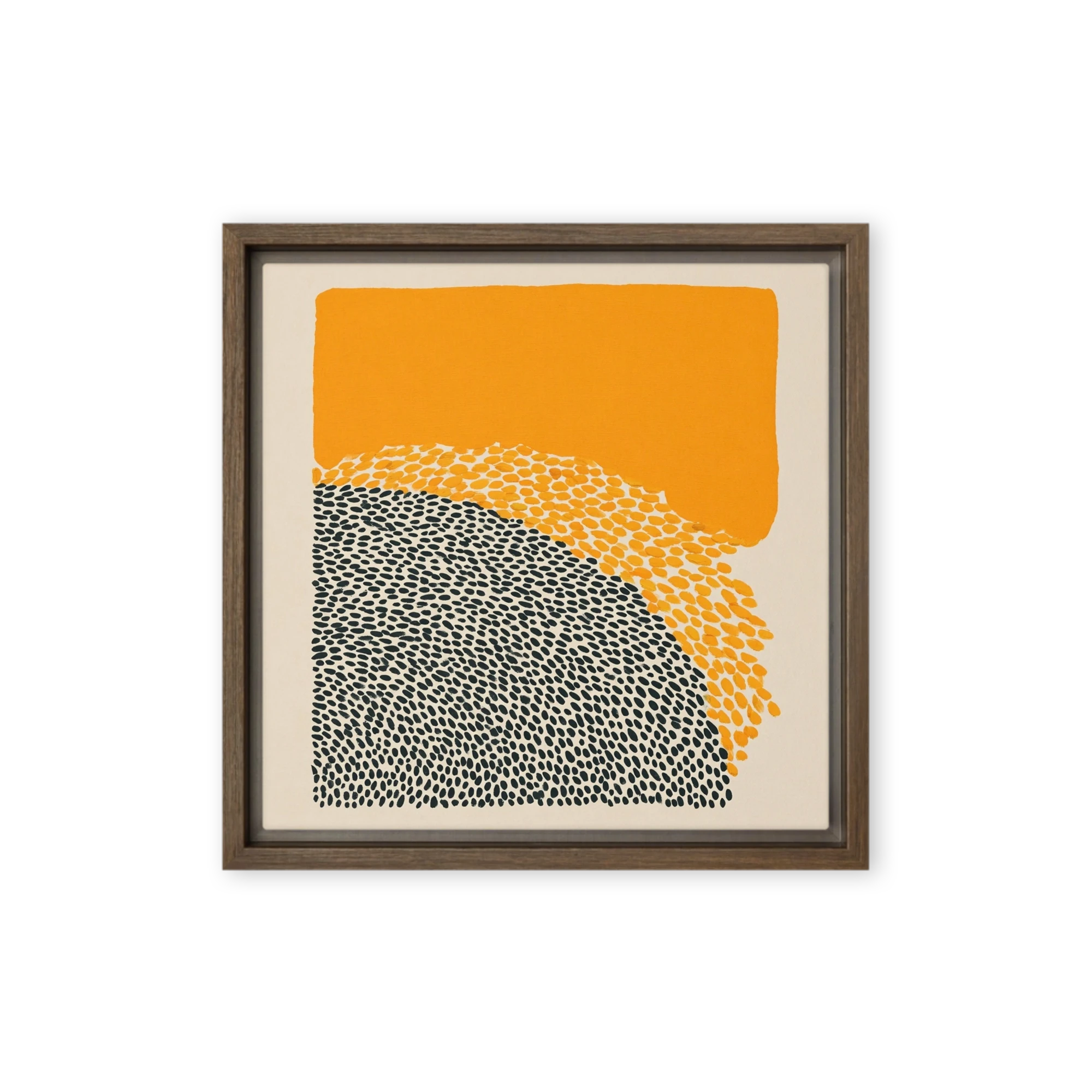 Orange and Black Dot Composition