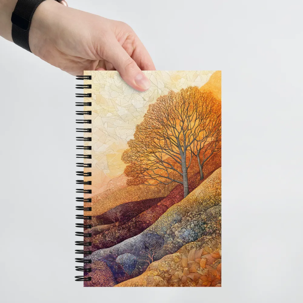 Textured Autumn Hills 
 Spiral Notebook | 140 pages