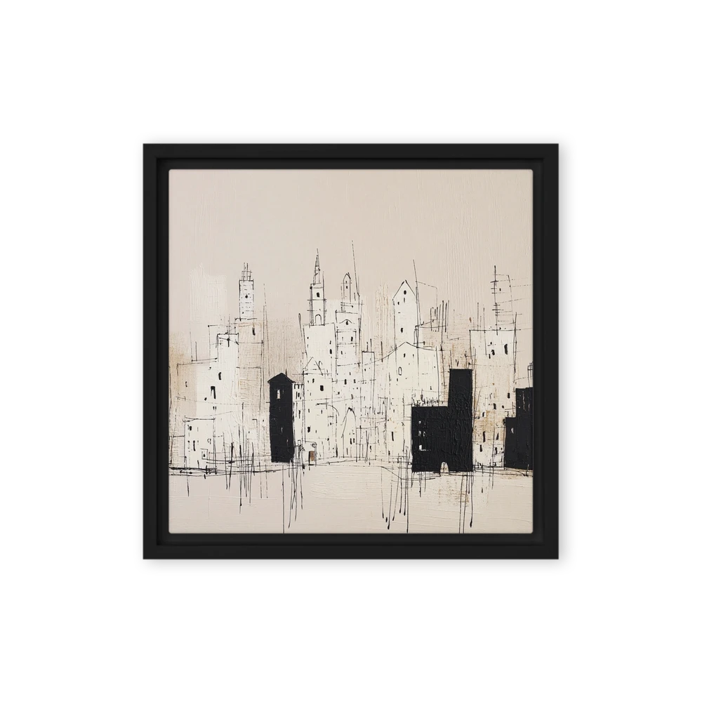 Monochrome Urban Skyline | Art Print