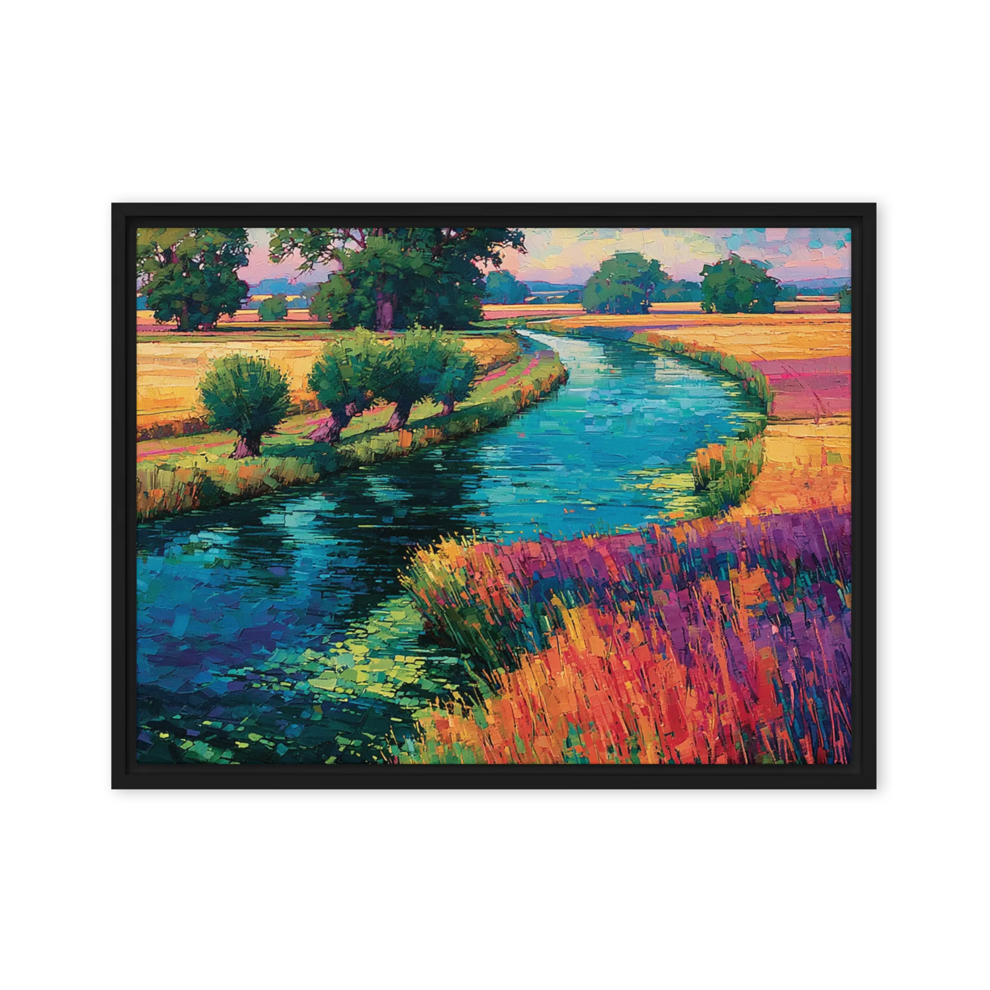 Heavy impasto on coastal horizons — The palette-knife ridge