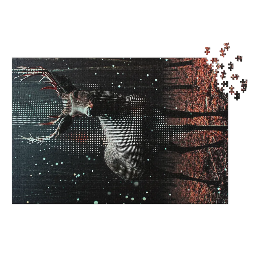 Digital Art of a Deer in Forest