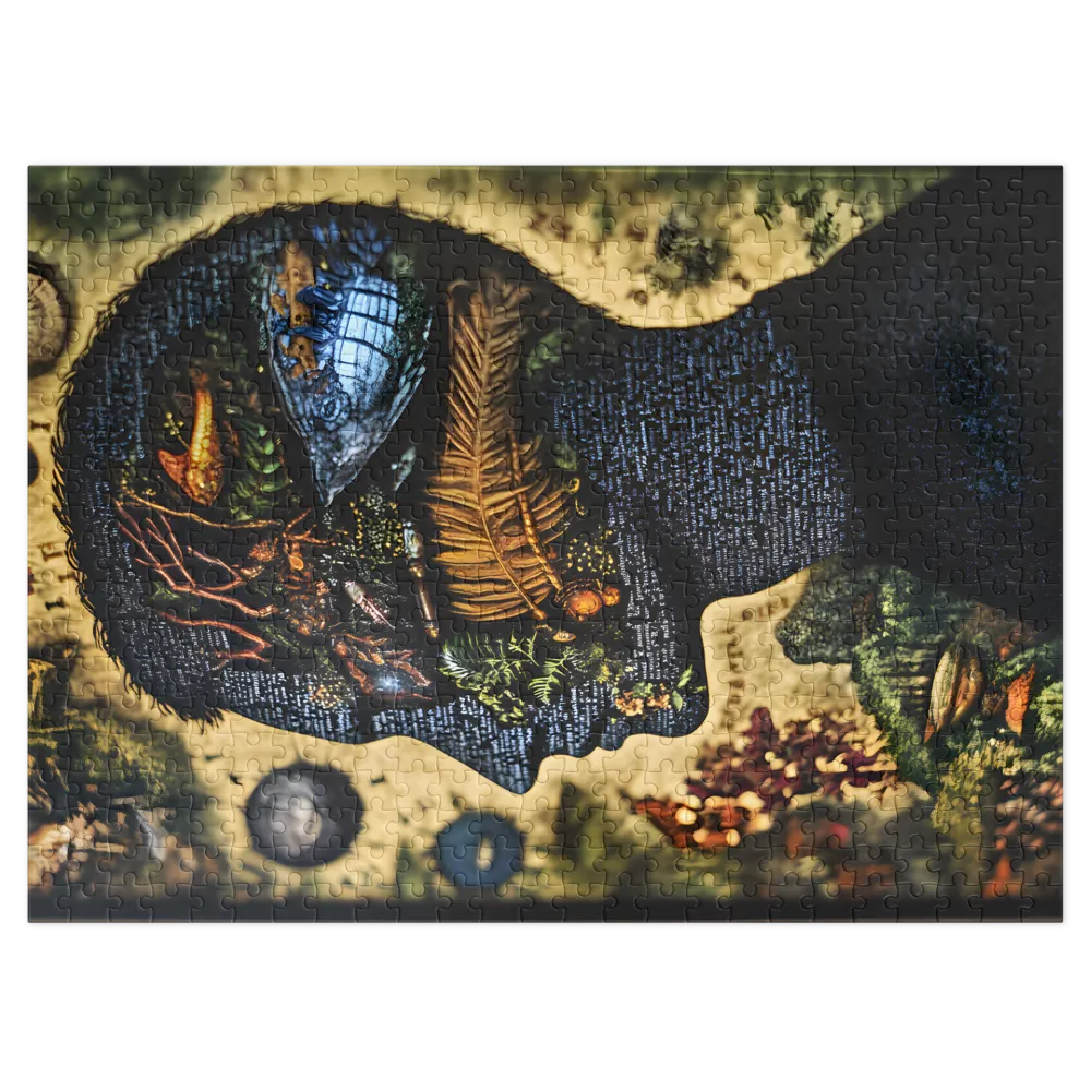 Surreal Human Silhouette with Nature Elements | Jigsaw Puzzle (252/520 pieces)