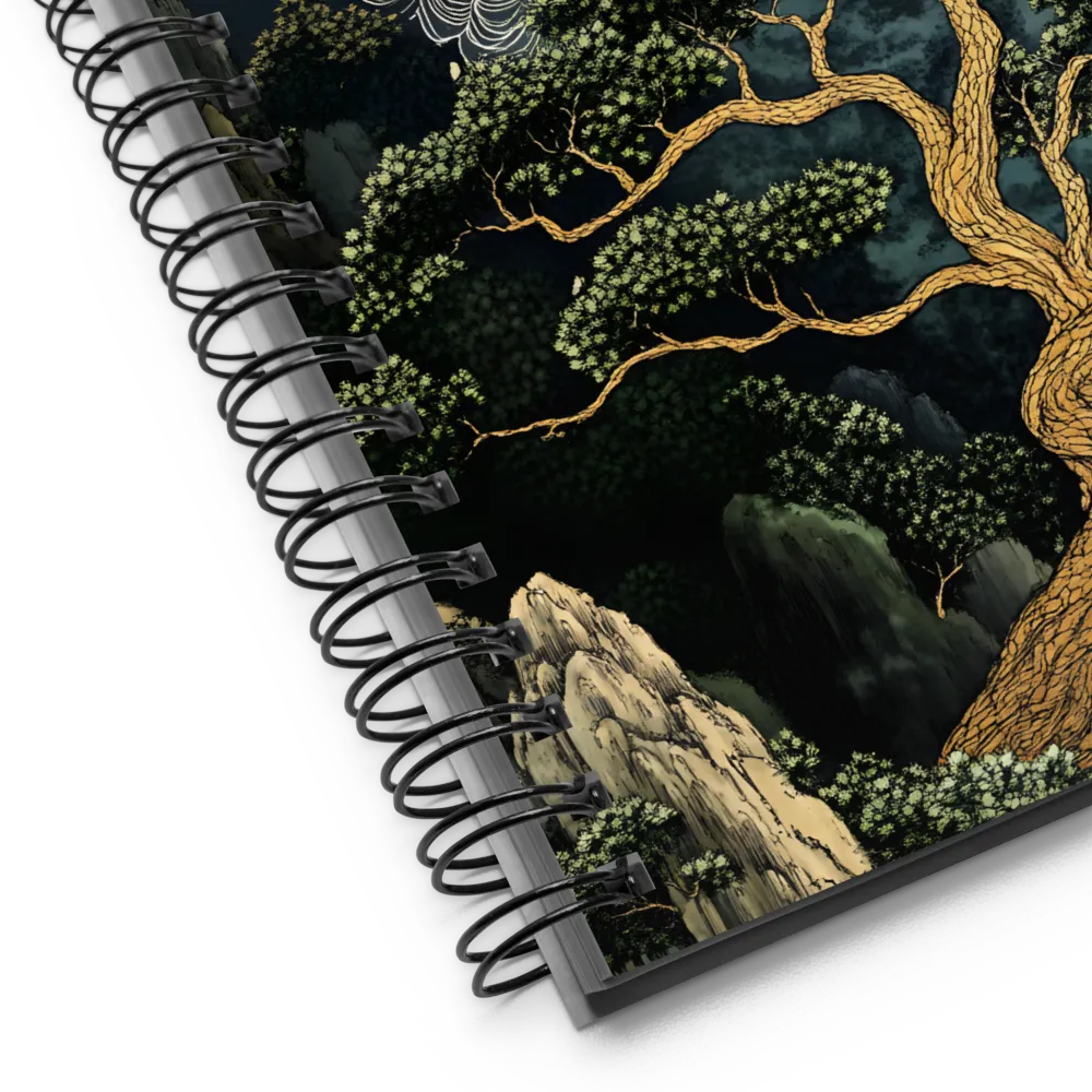 Gilded Celestial Bonsai 
 Spiral Notebook | 140 pages
