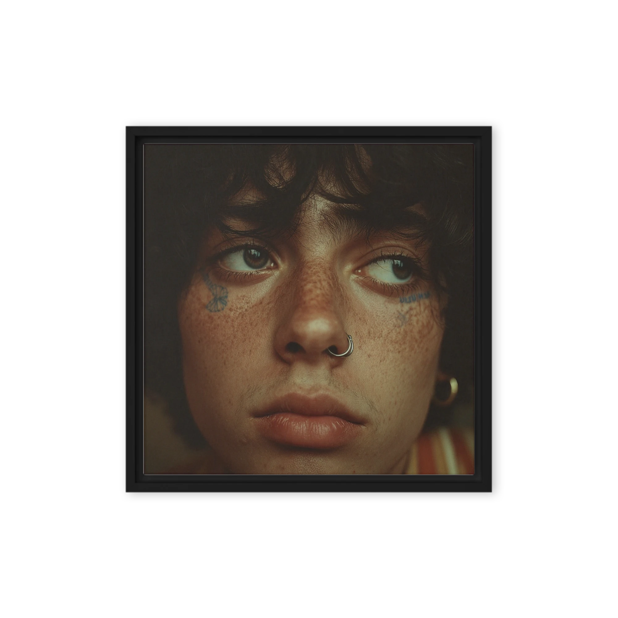 Freckles and Blue Tattoos | Art Print