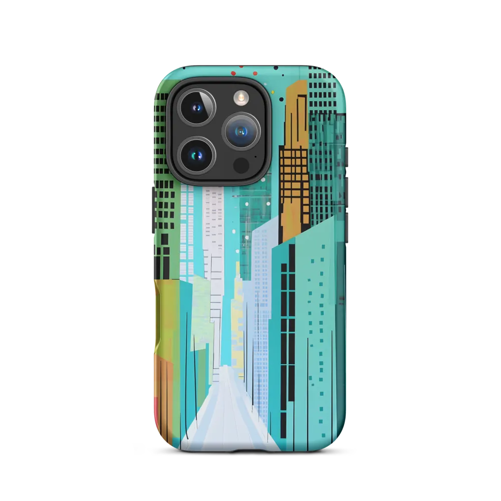 Abstract Cityscape with Skyscrapers | Phone Case
