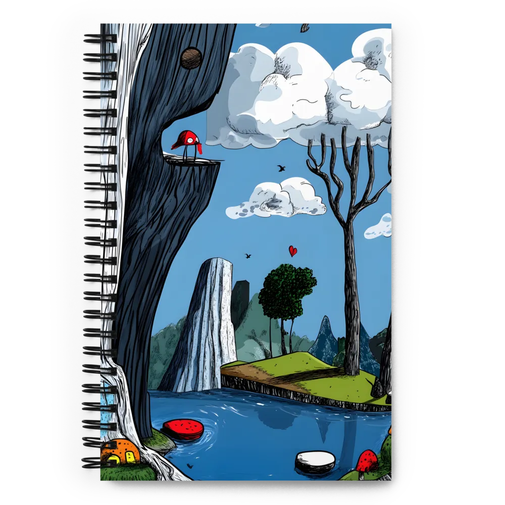 Cliffside Wanderer's Dream 
 Spiral Notebook | 140 pages