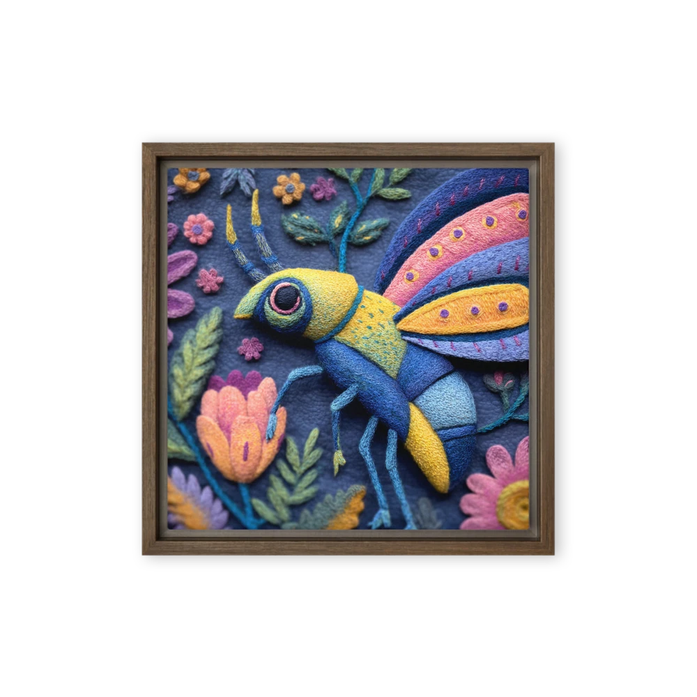 Whimsical Embroidered Insect | Art Print