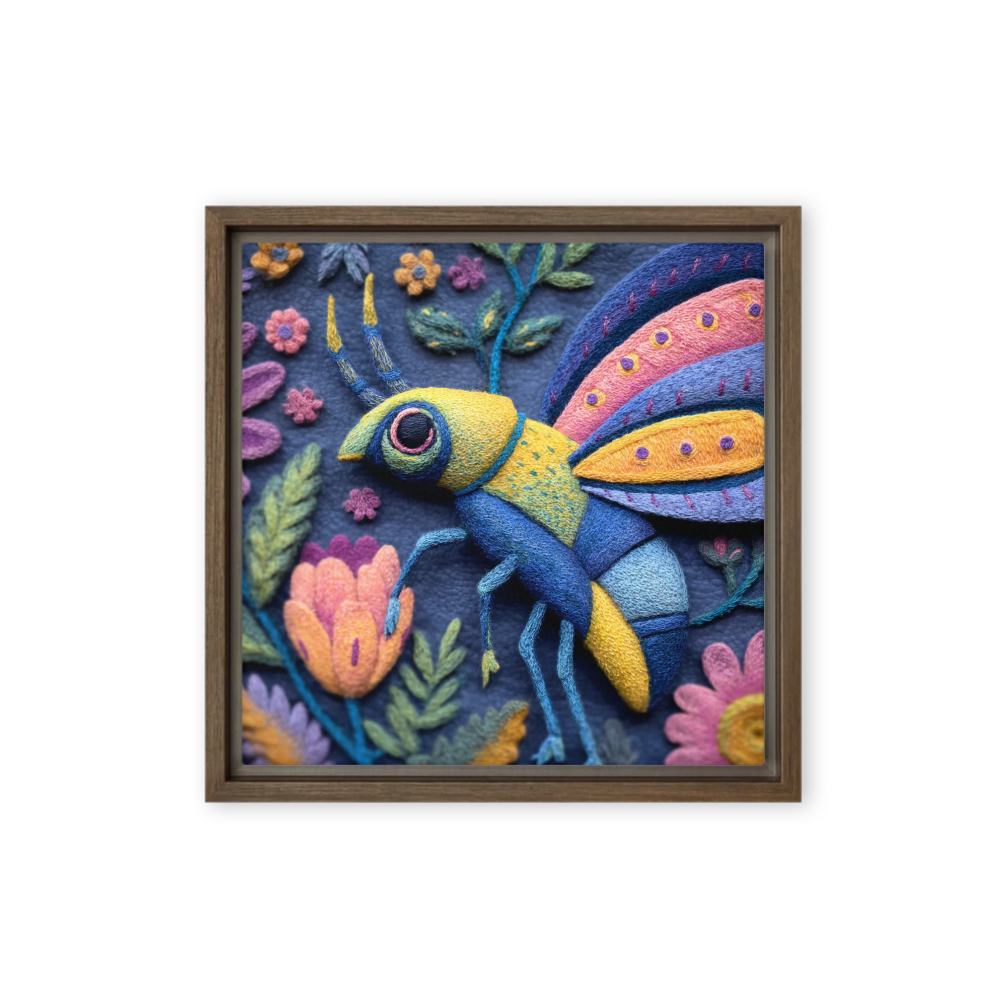 Whimsical Embroidered Insect