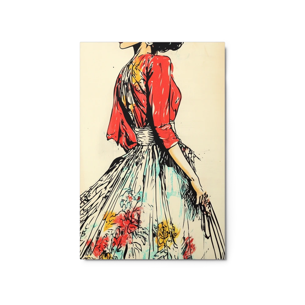 Retro Floral Elegance | Art Print