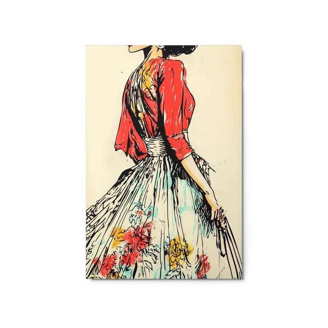 Retro Floral Elegance | Art Print