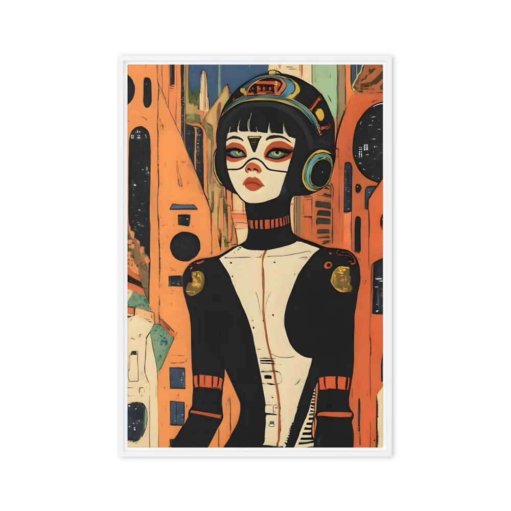 Neon Metropolis Sentinel 
 Canvas | 32″x 48″