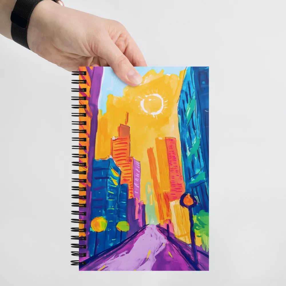 Vibrant Cityscape Abstract 
 Spiral Notebook | 140 pages