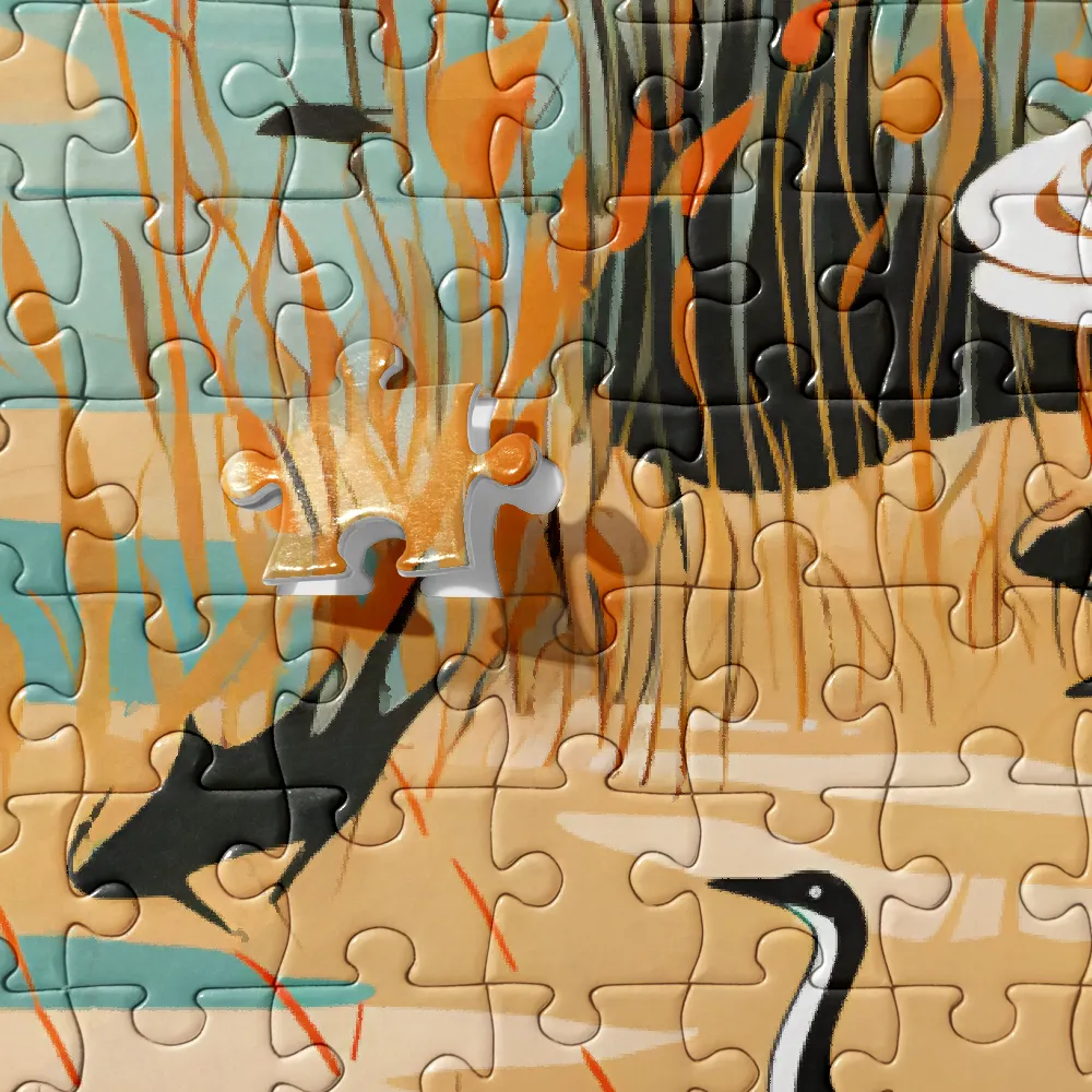 Wetland Serenity 
 Jigsaw Puzzle in Tin Box