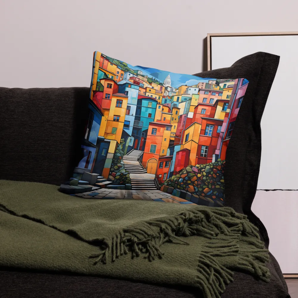 Vibrant Village: A Cubist Journey