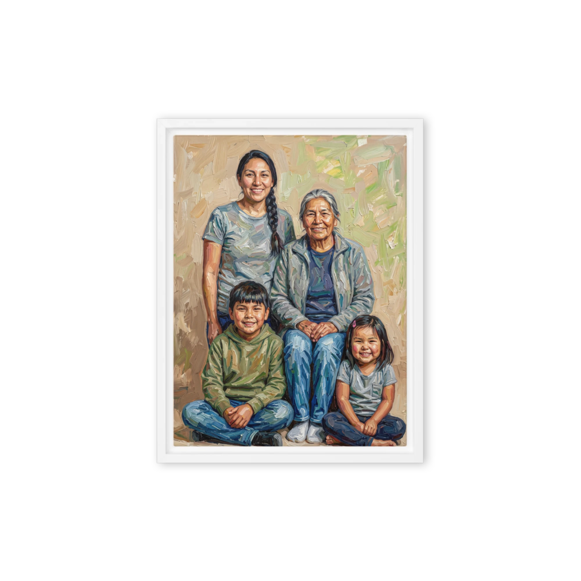 Family Portrait — Verdant Impasto