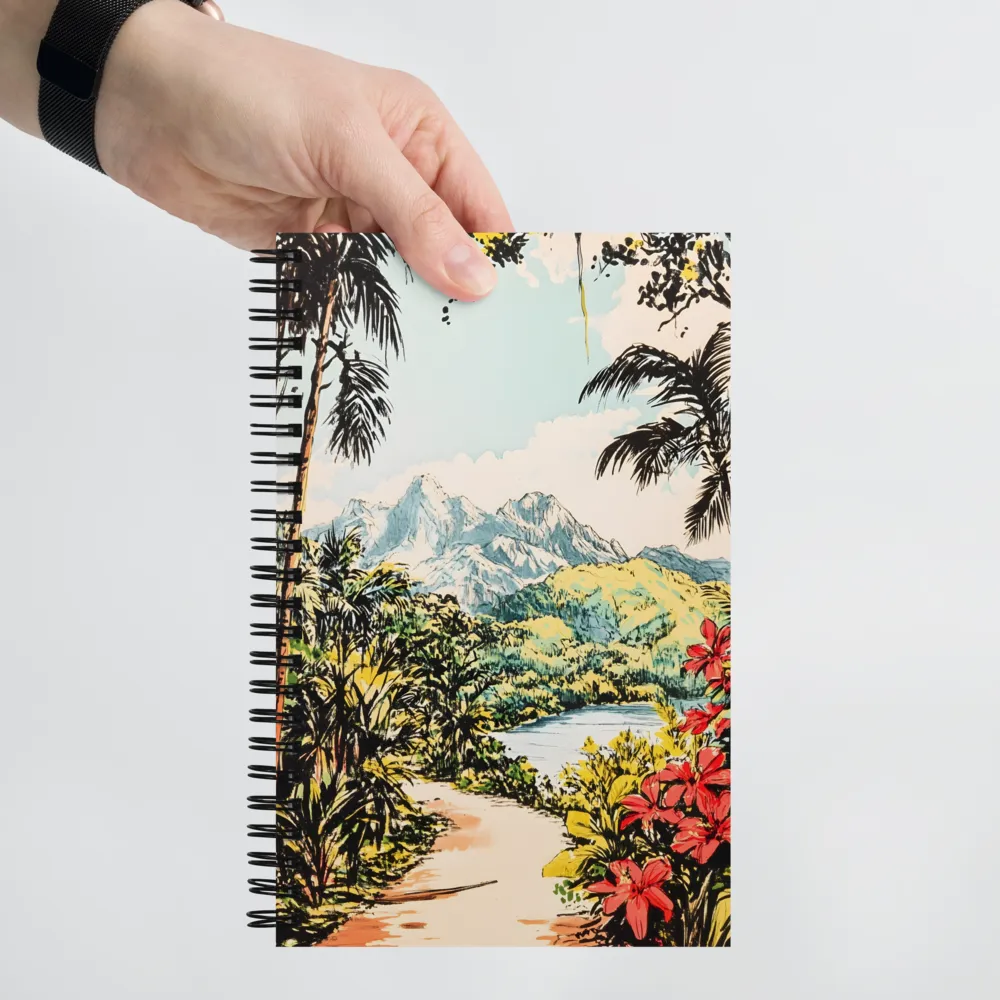 Path to Tropical Mountains 
 Spiral Notebook | 140 pages