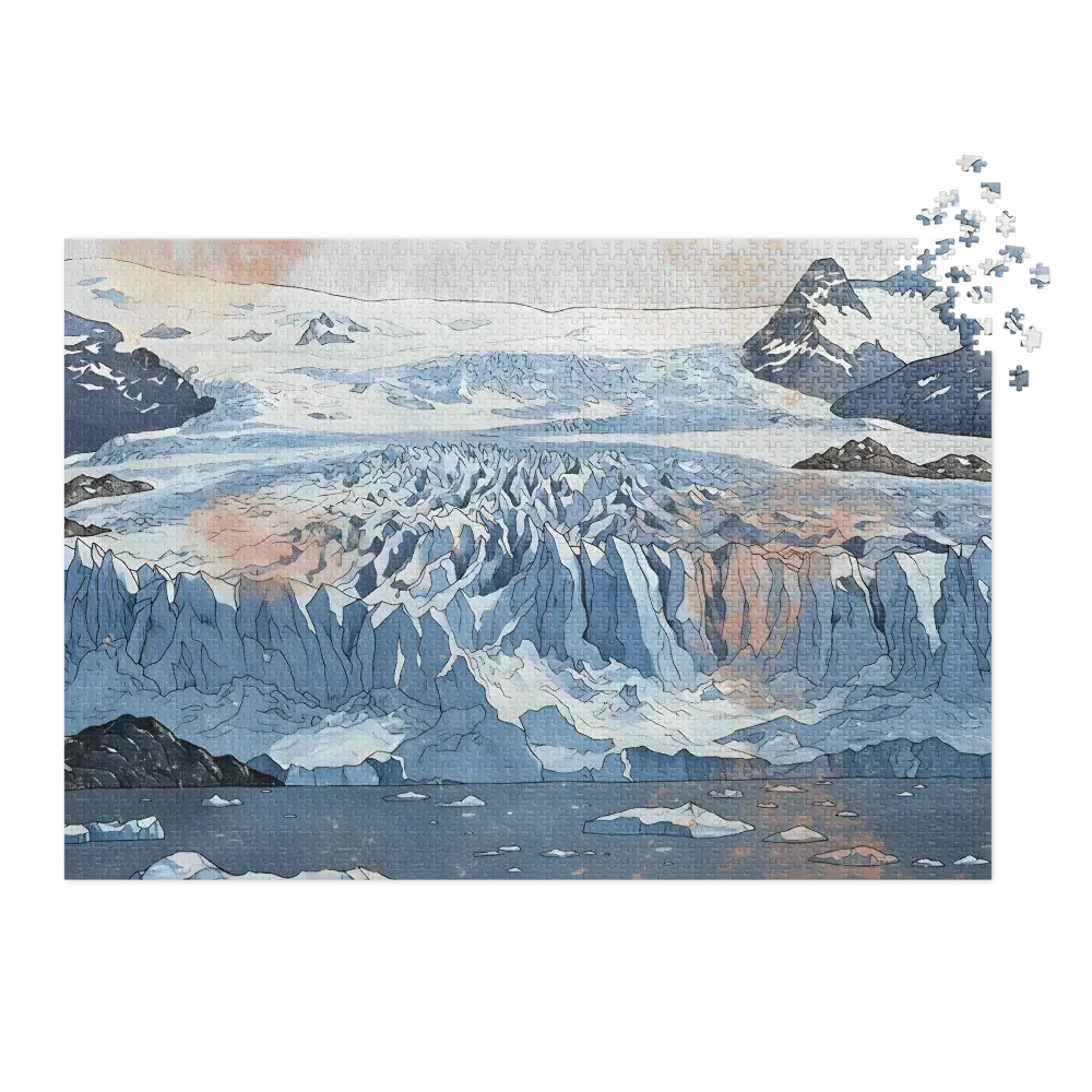 Peach Glacier Ukiyo-e