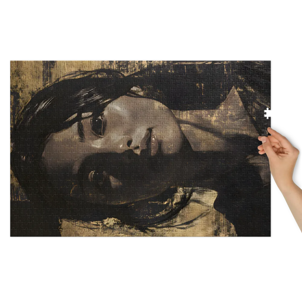 Gilded Shadow Portrait 
 Jigsaw Puzzle in Tin Box