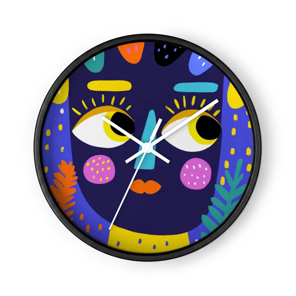 Viso Botanico Astratto | Orologio da parete