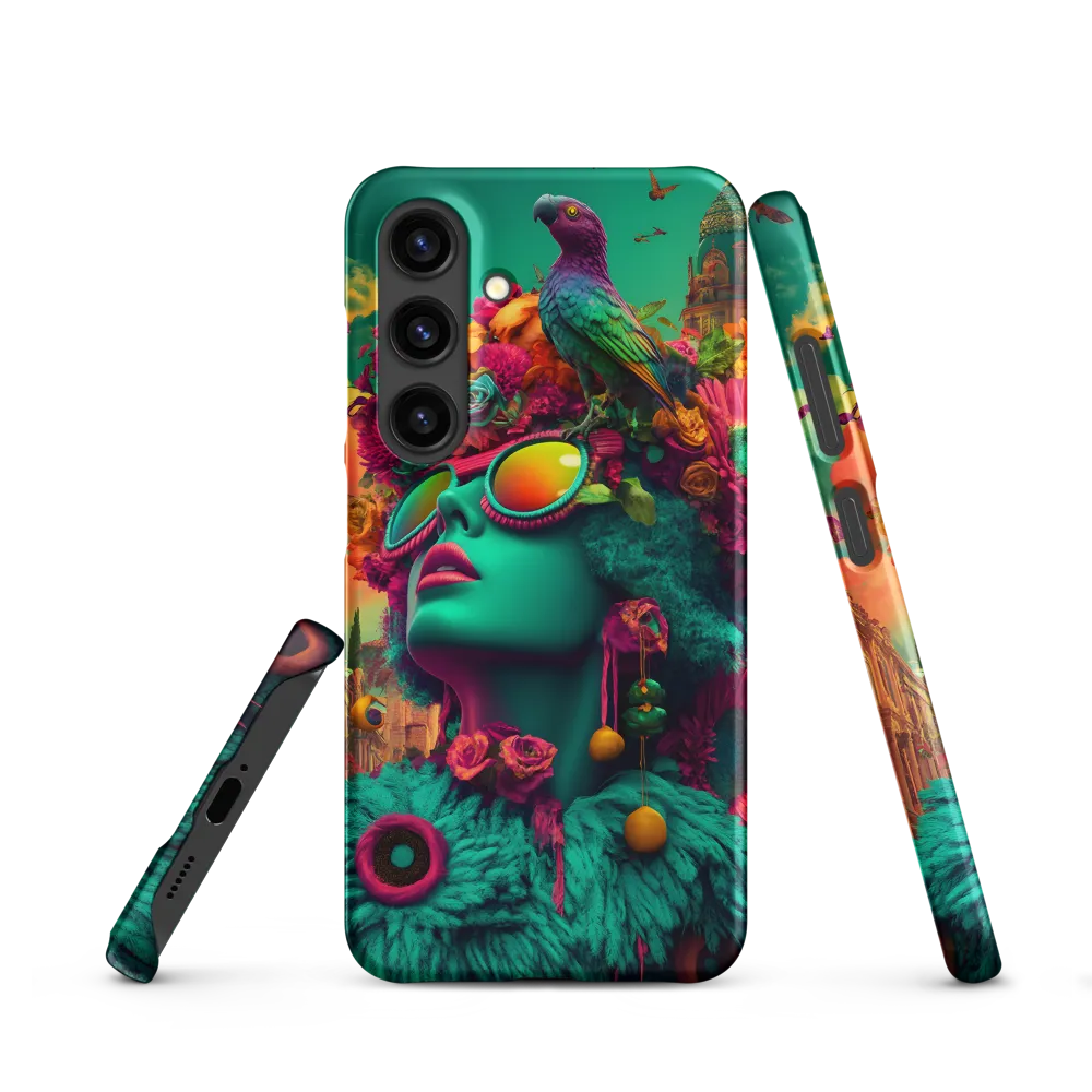 Surreal Woman with Floral Headdress | Phone Case