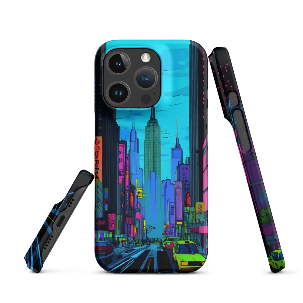 Futuristic Cityscape with Neon Colors | Phone Case