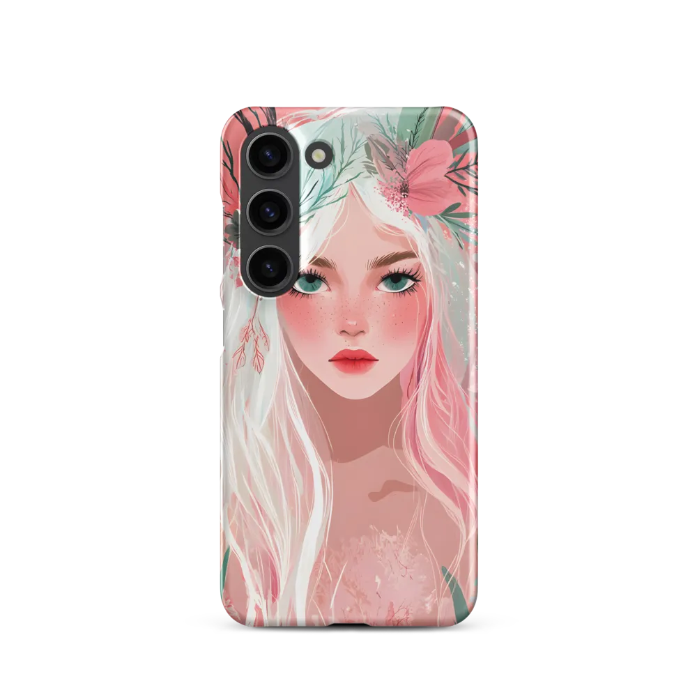 Portrait of a Female Figure with Flowers | Phone Case