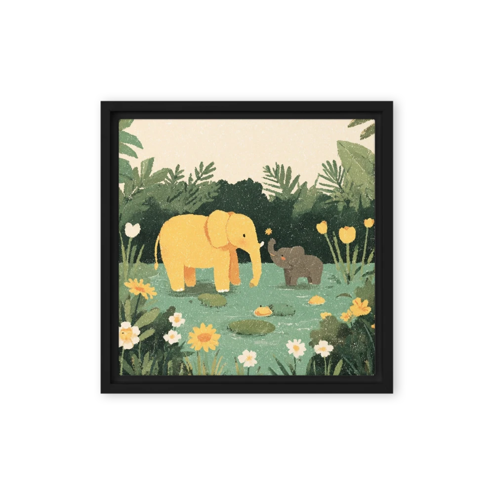 Elephants in the Jungle | Art Print