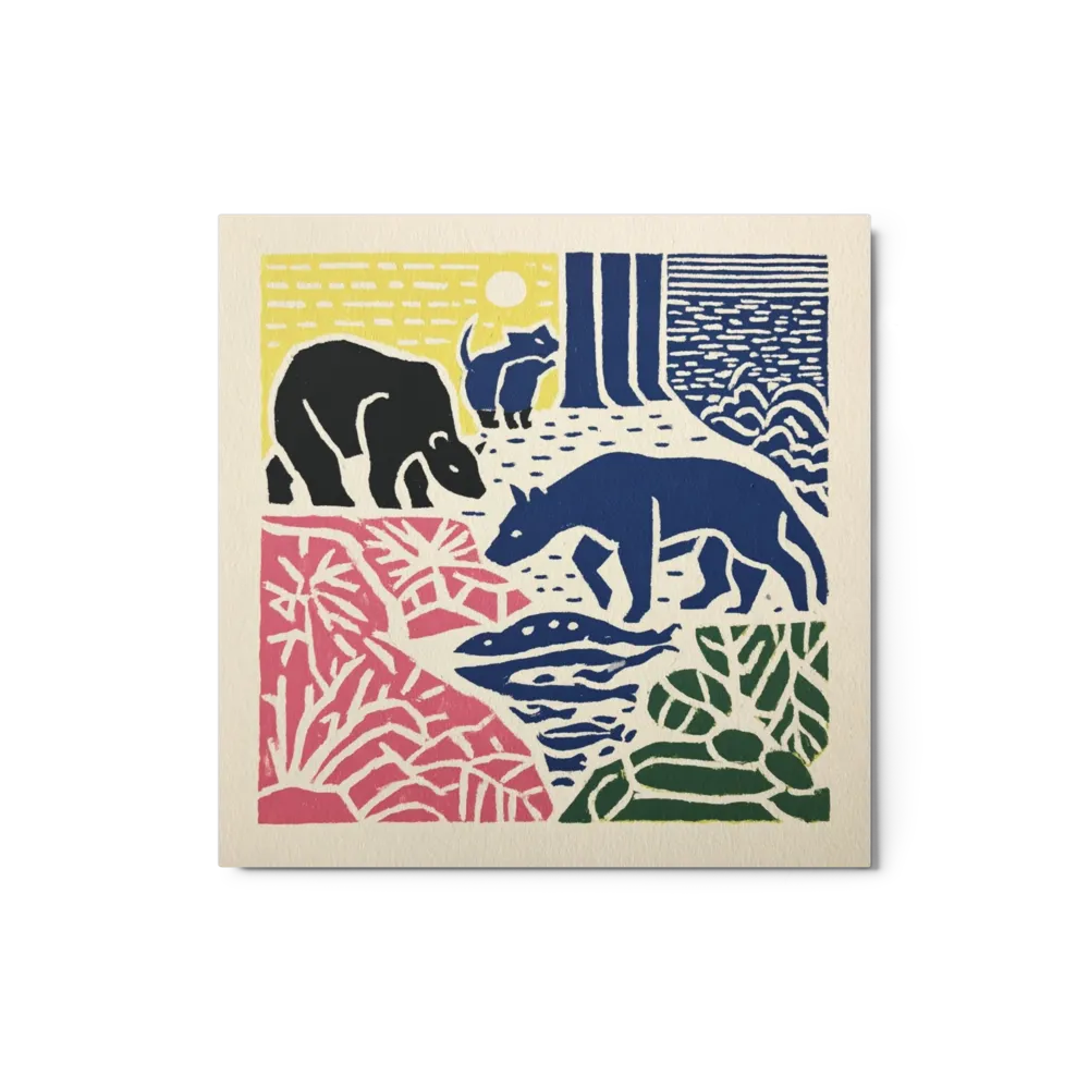 Forest Companions 
 Canvas with Brown Frame