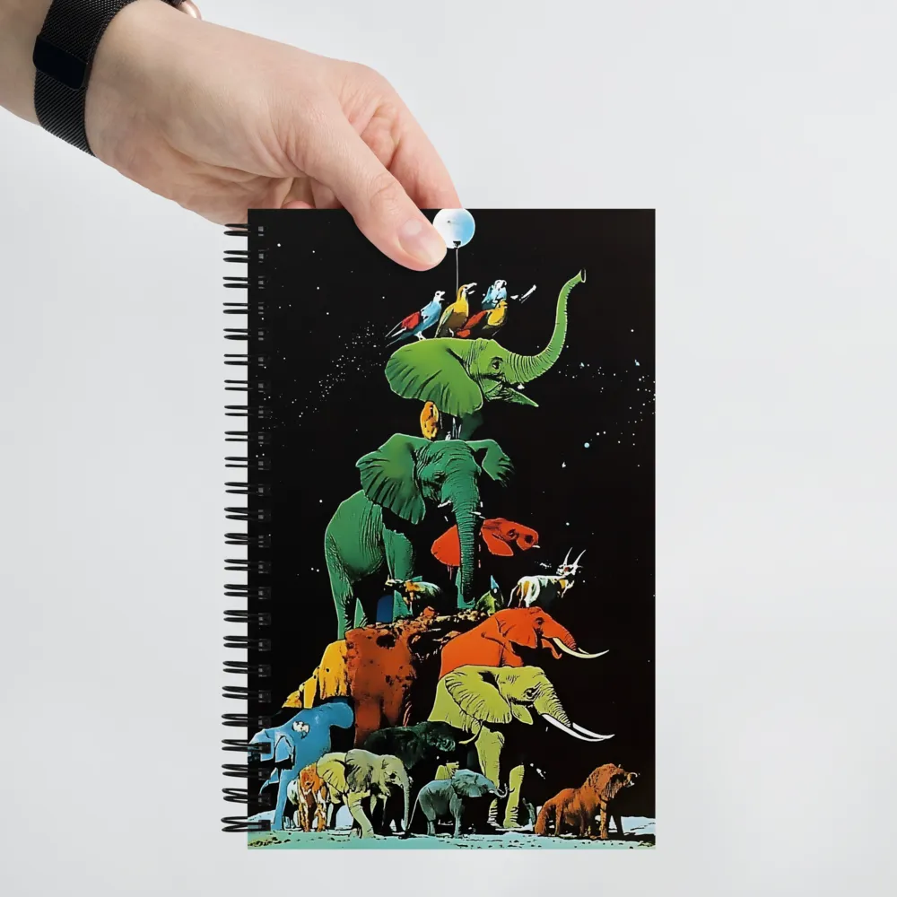 Cosmic Elephant Tower 
 Spiral Notebook | 140 pages