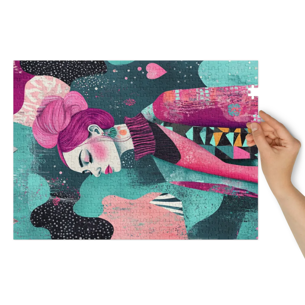 Perfil Magenta Sereno 
 Puzzle em caixa de metal