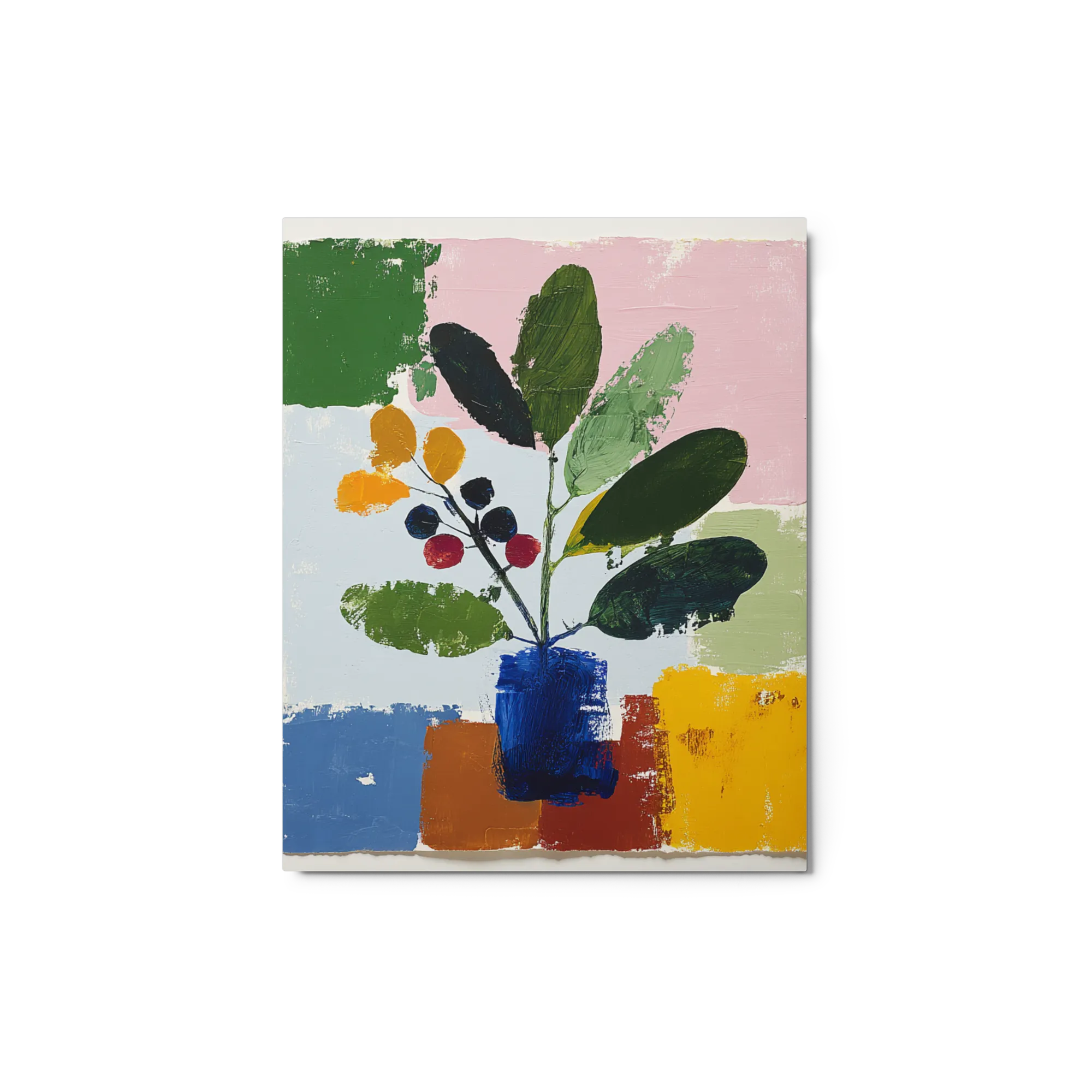 Vase with Leaves