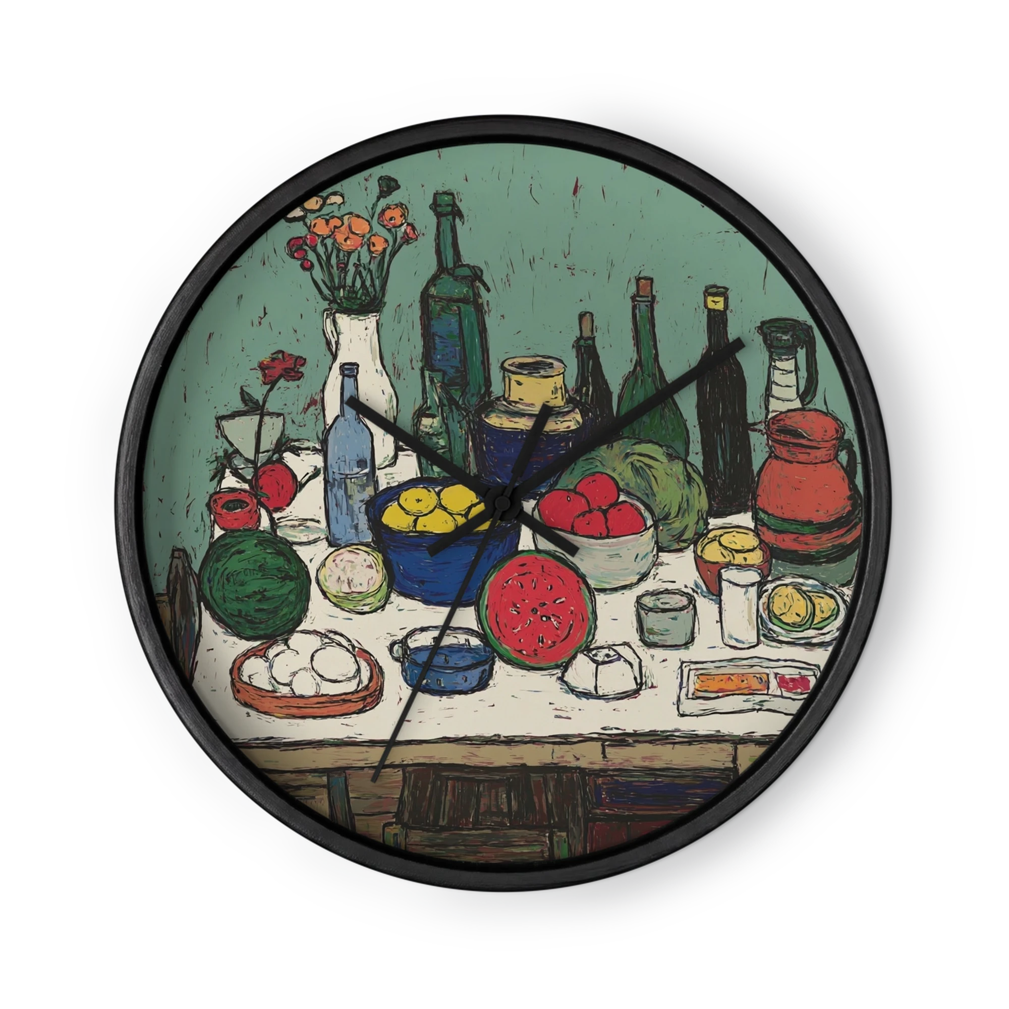 Still Life with Watermelon and Bottles