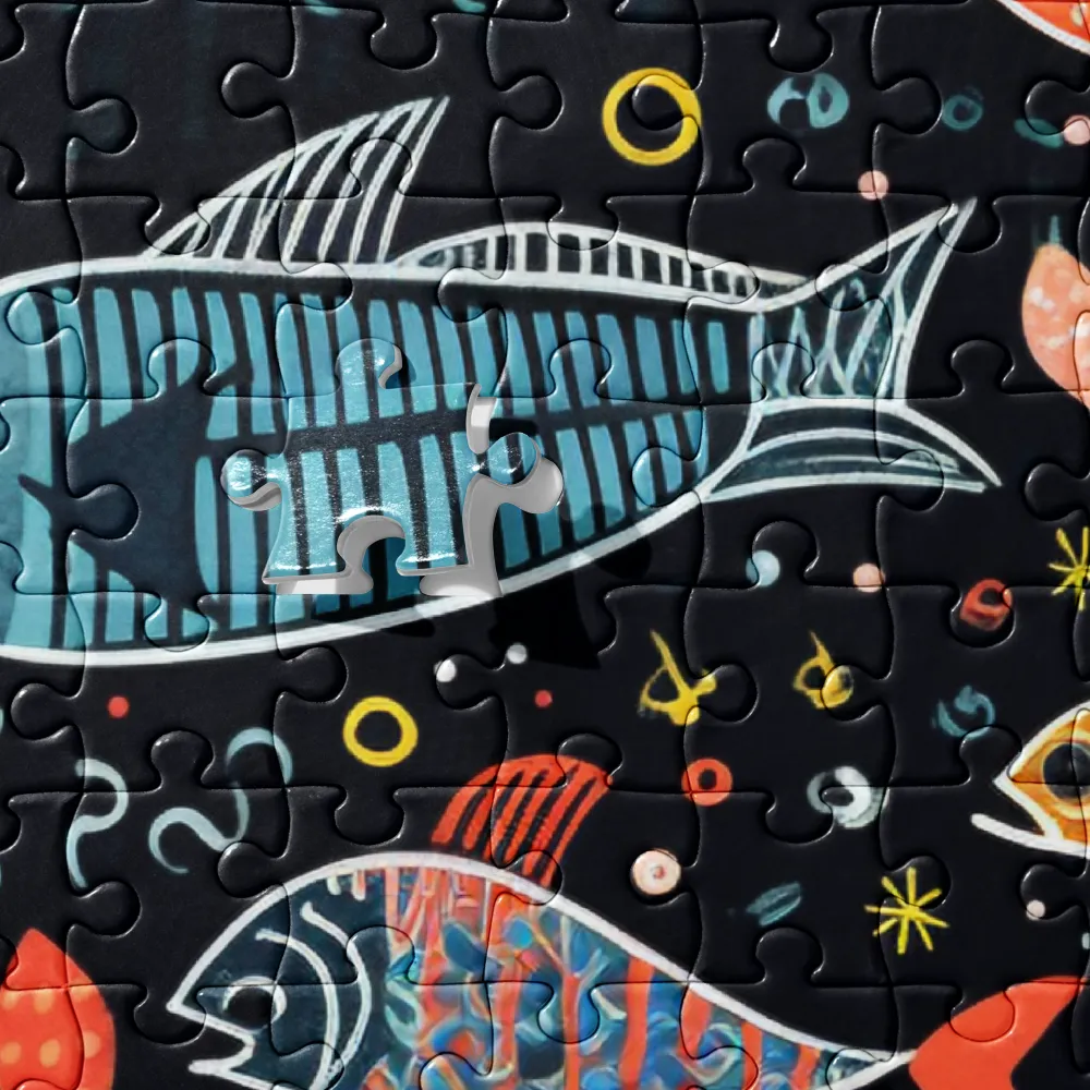 Whimsical Ocean Pattern 
 Jigsaw Puzzle