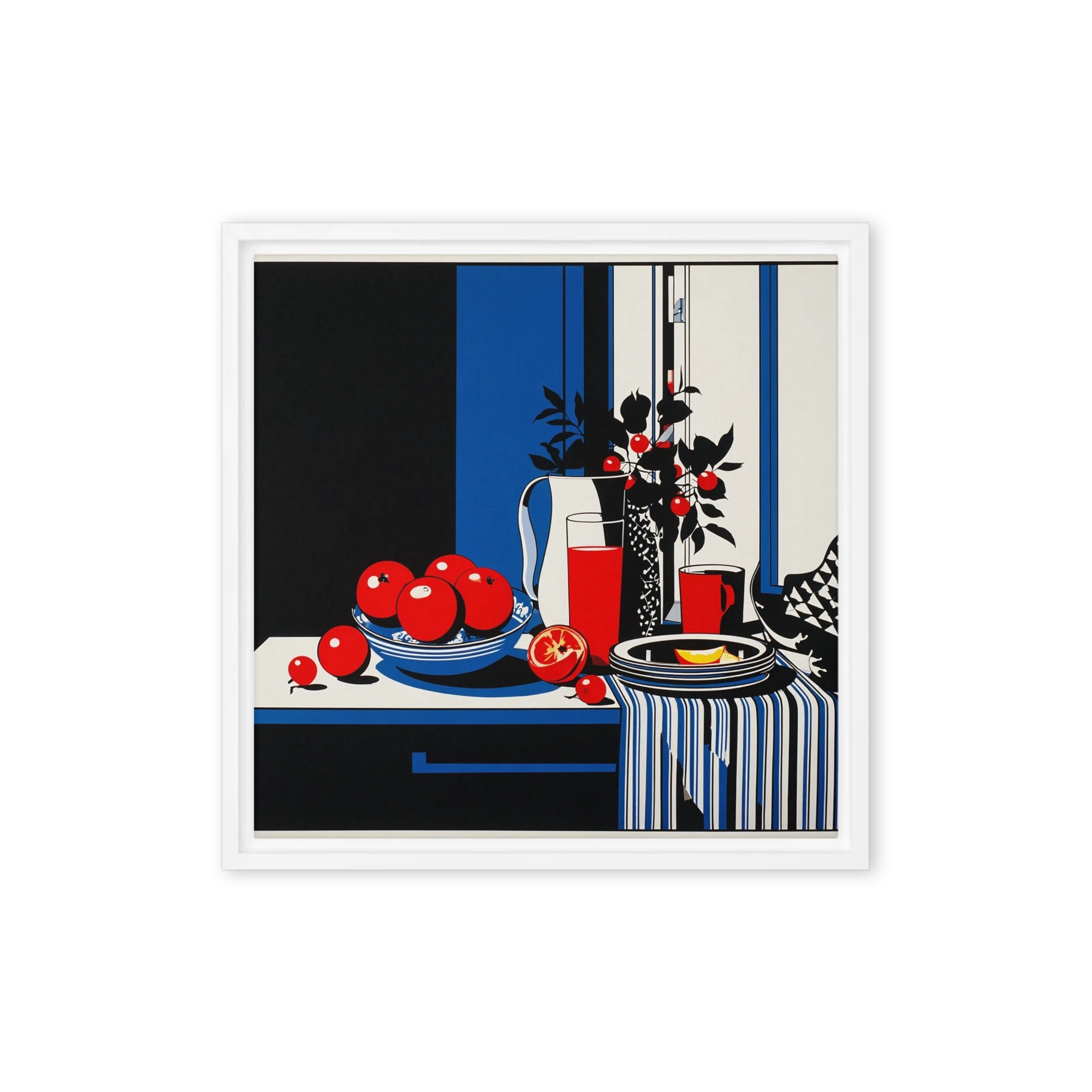 Still Life in Blue and Red | Art Print